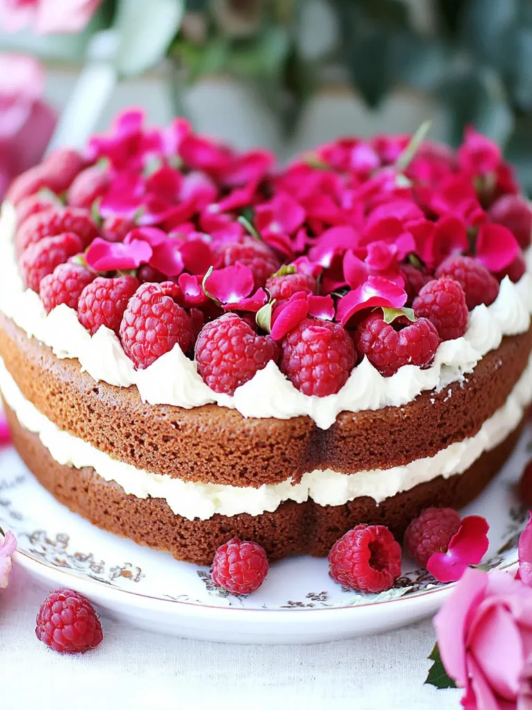 Delightful Raspberry Rose Heart Cake – Your Gluten-Free Celebration Treat