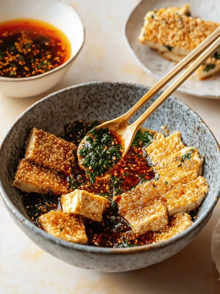 Crispy Sesame-Crusted Tofu with Spicy Dipping Sauce Delight